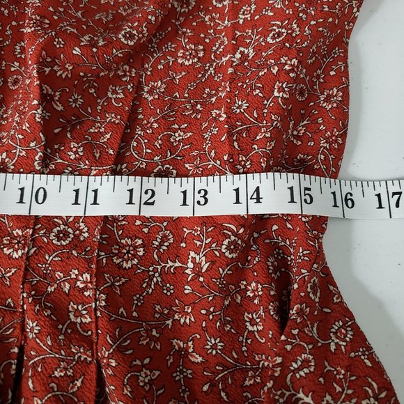 Max Studio Short Sleeve Floral Crepe Midi Dress - Picture 15 of 16